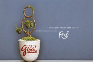 Photoshop逼真木质文字特效-LOGO标兵-专业设计平台-海量素材资源