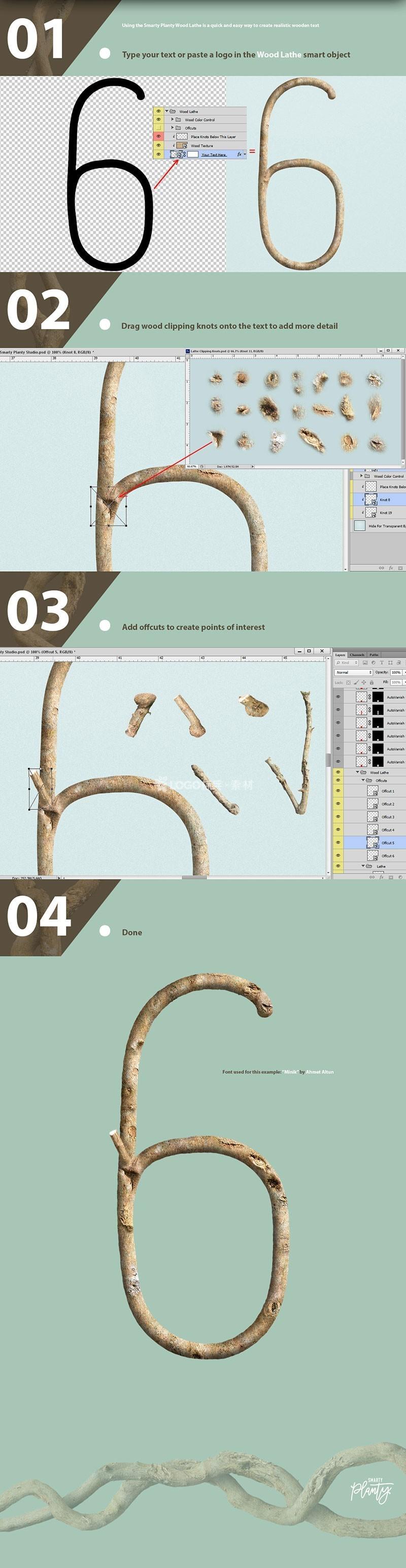 图片[3]-Photoshop逼真木质文字特效 - LOGO标兵-专业设计平台-海量素材资源-LOGO标兵-专业设计平台-海量素材资源