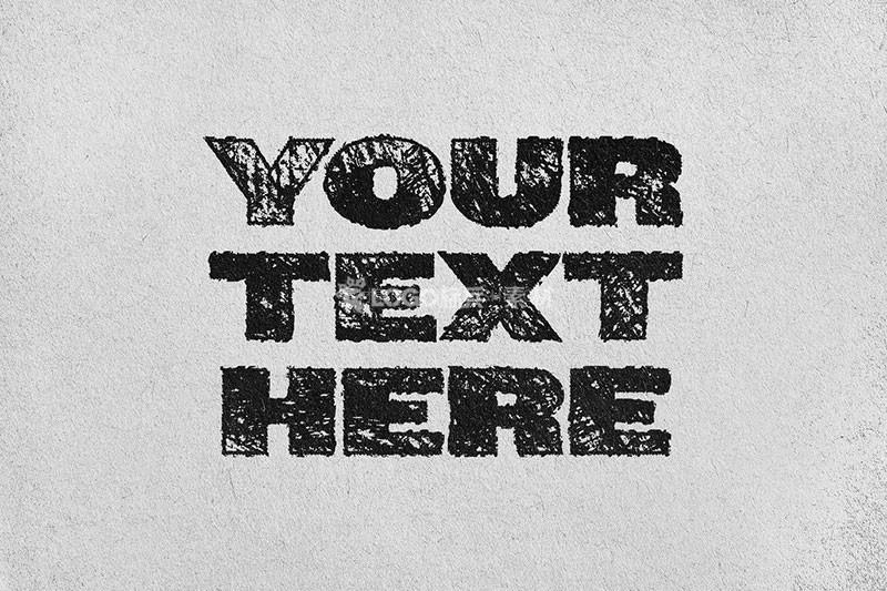 铅字油墨文本效果PSD模板-LOGO标兵-专业设计平台-海量素材资源