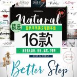 现代手写英文笔刷字体16款[合集]-LOGO标兵-专业设计平台-海量素材资源