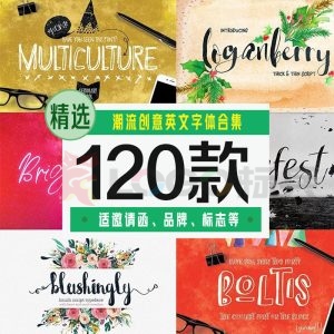 潮流创意英文字体120款【合集】-LOGO标兵-专业设计平台