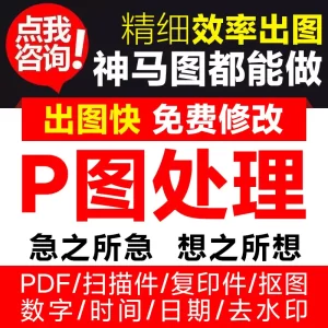 p图专业批图ps修图无痕改数字合成定制图抠图片处理编辑pdf文档做图在线批图-LOGO标兵-专业设计平台-海量素材资源
